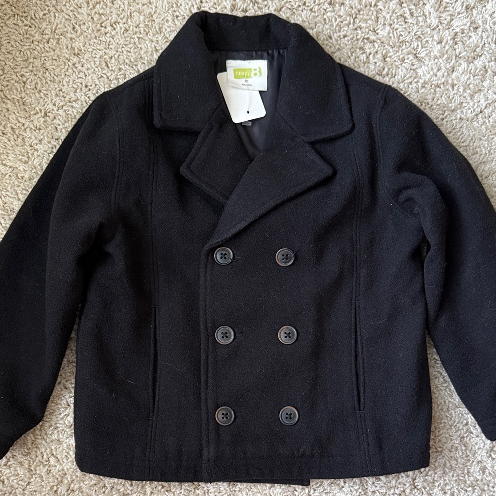 Crazy 8 Black Kids Peacoat